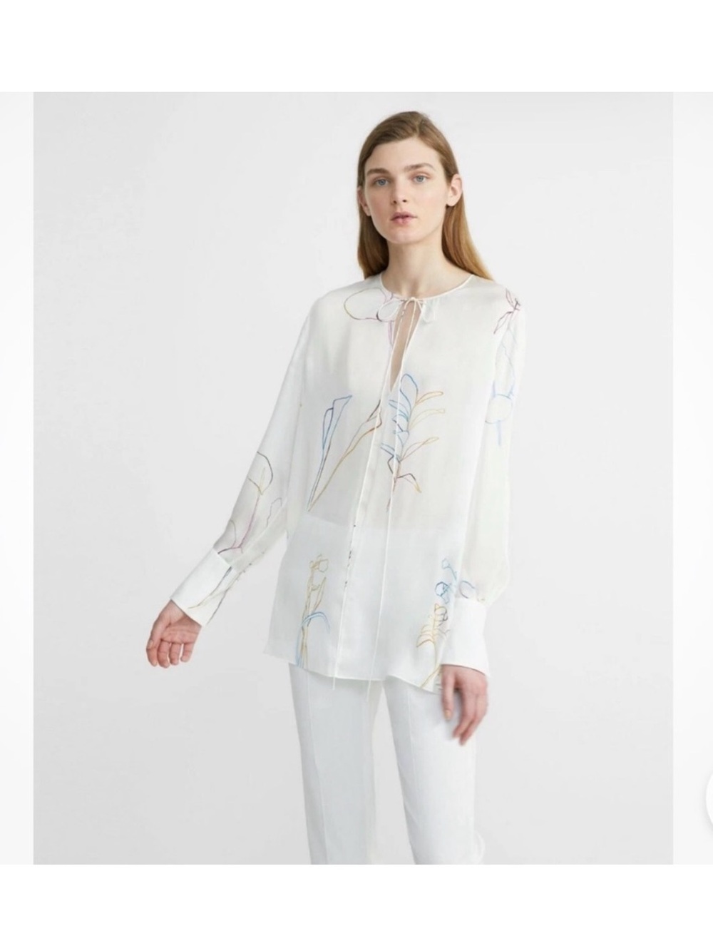 Theory Silk Tunic Blouse
